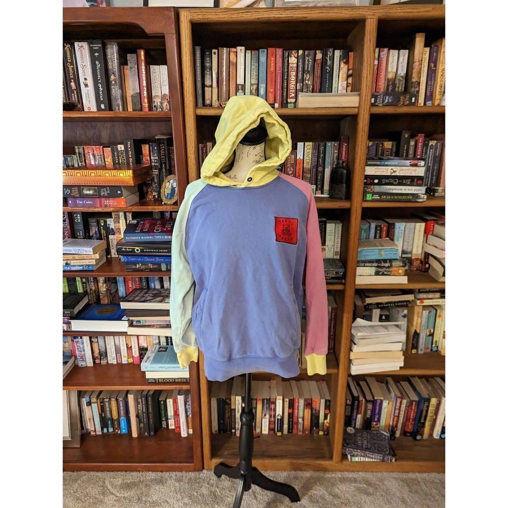 TEDDY fresh color block hoodie sz m